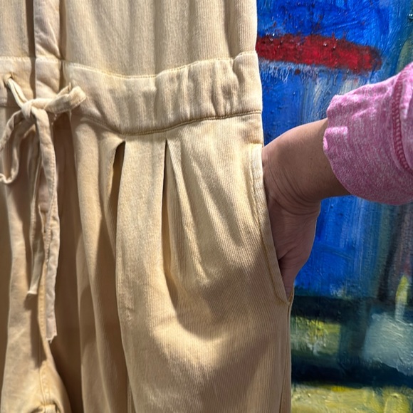 Free People FP One Billie Coveralls Jumpsuit Spicy Chestnut Lace Up Hems - Picture 11 of 11